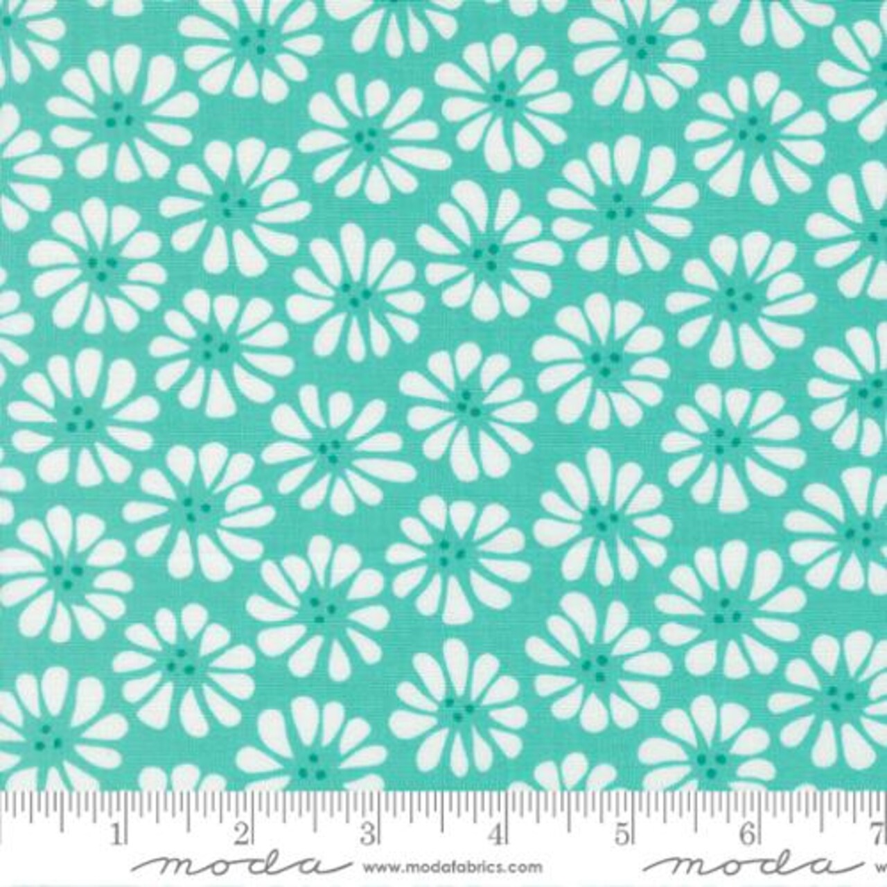 Fabric Moda Aqua Lazy Daisy Pick Me by the Quarter Yard 22491-14